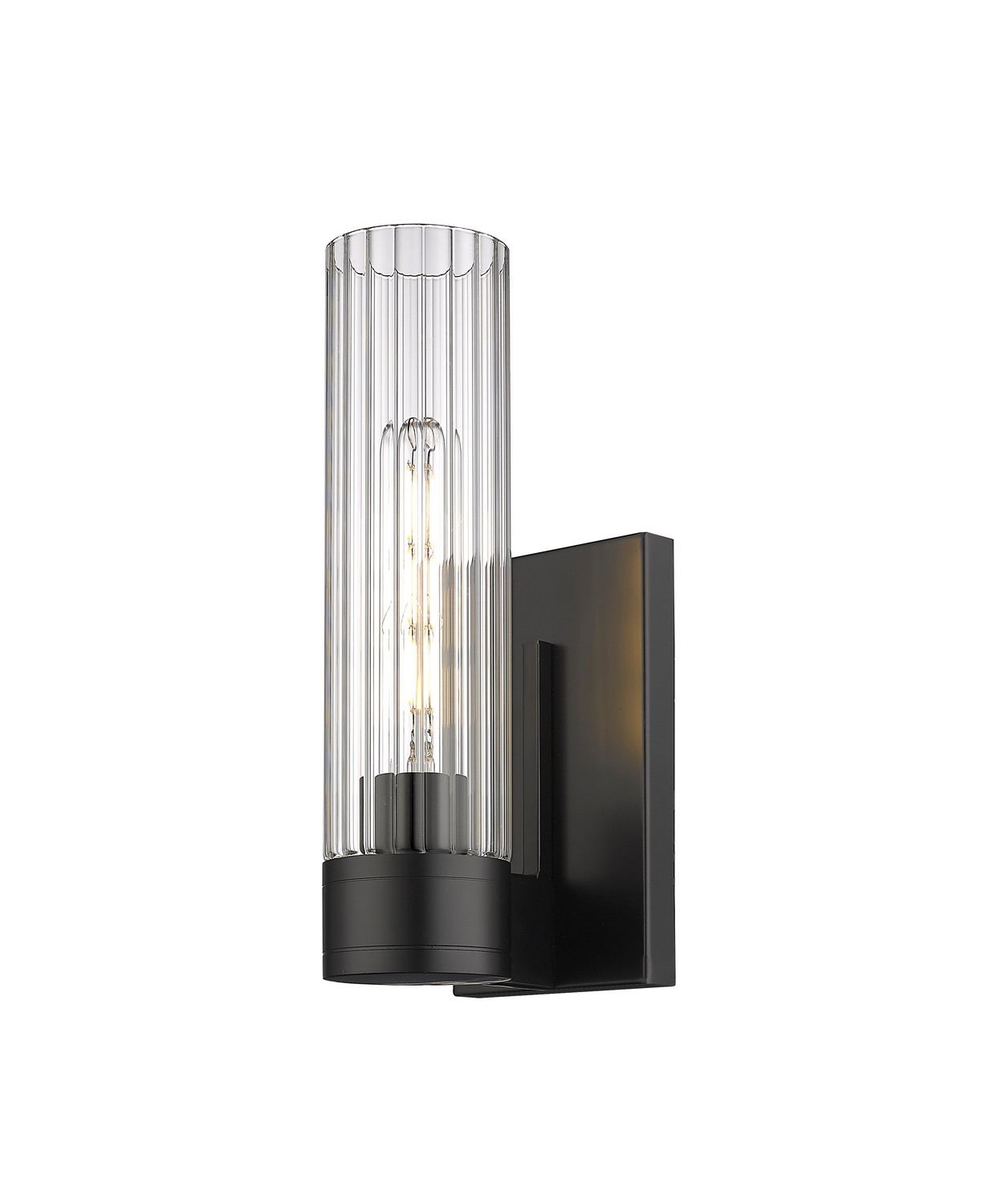 One Light Wall Sconce by Innovations - Downtown Urban Collection, Matte Black Finish - 429-1W-BK-G429-11CL