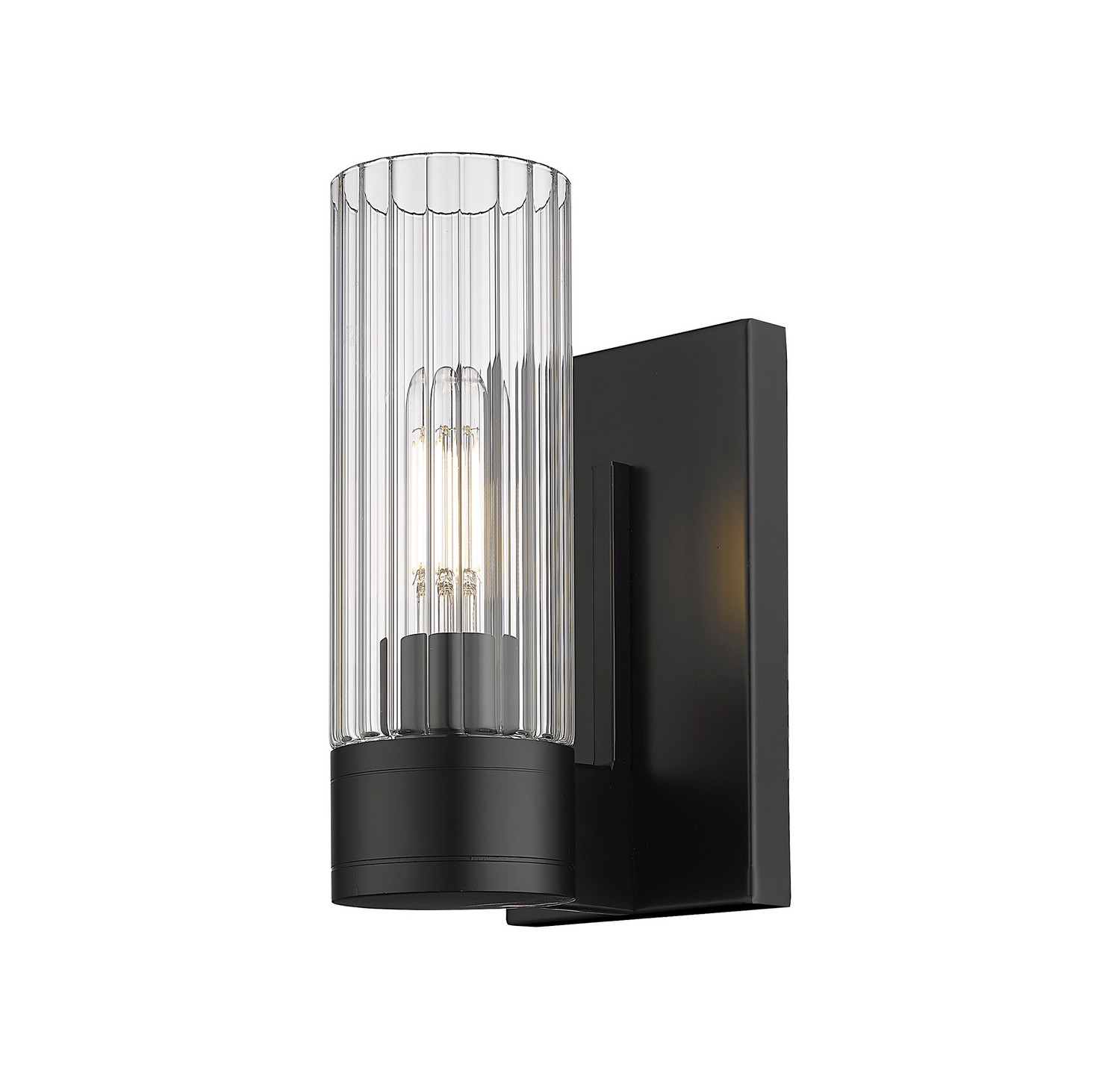 One Light Wall Sconce by Innovations - Downtown Urban Collection, Matte Black Finish - 429-1W-BK-G429-8CL
