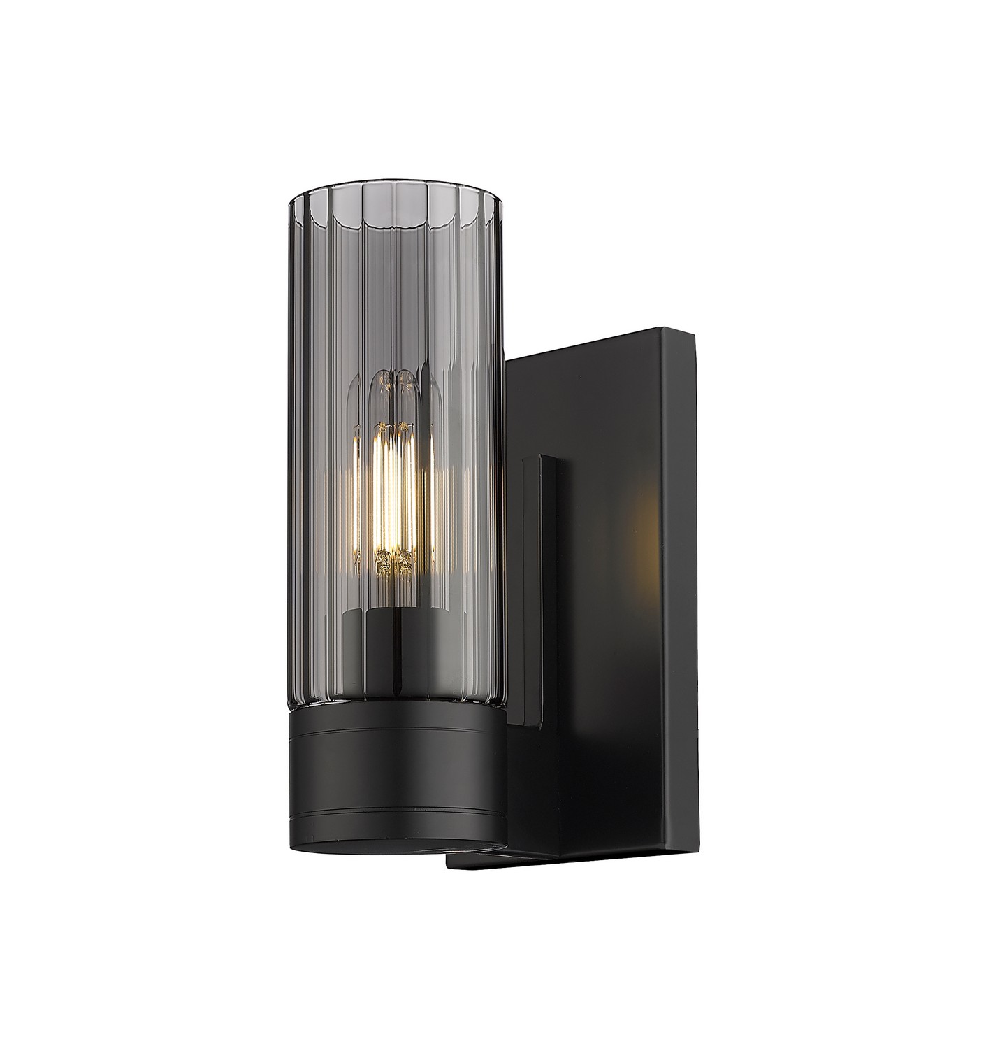 One Light Wall Sconce by Innovations - Downtown Urban Collection, Matte Black Finish - 429-1W-BK-G429-8SM