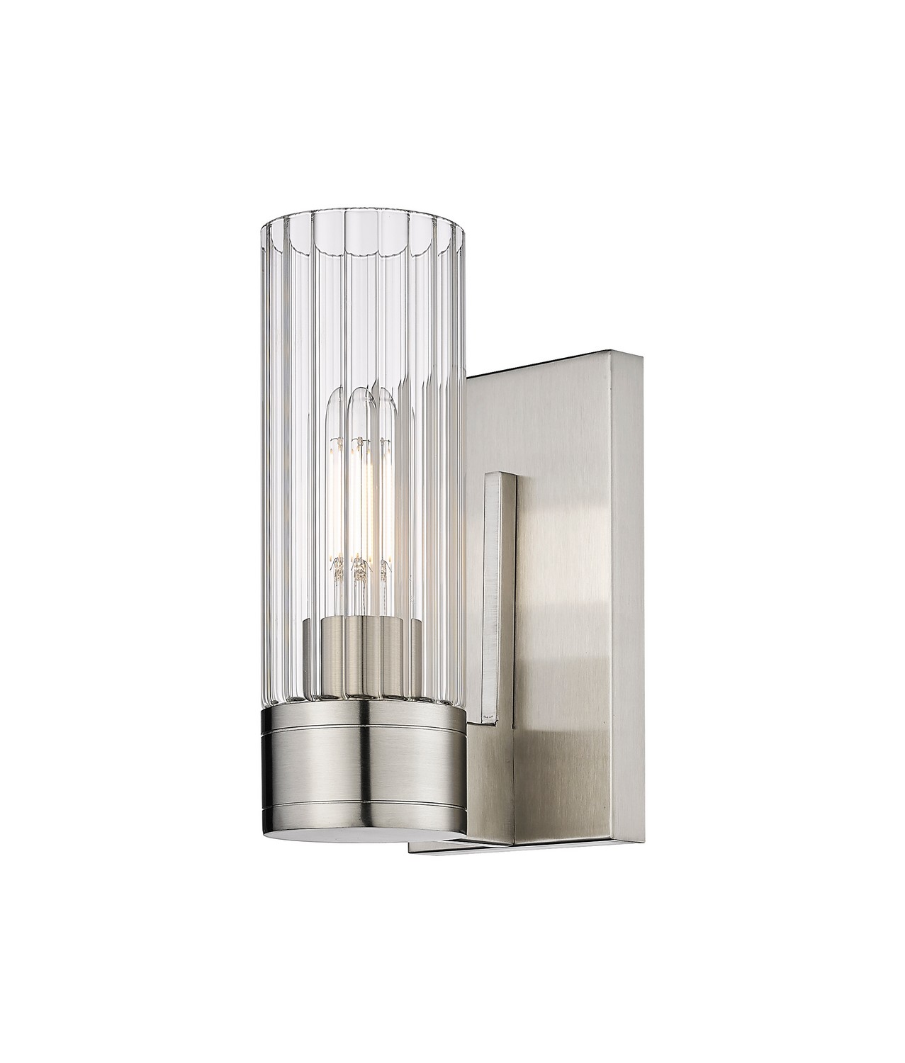 One Light Wall Sconce by Innovations - Downtown Urban Collection, Satin Nickel Finish - 429-1W-SN-G429-8CL