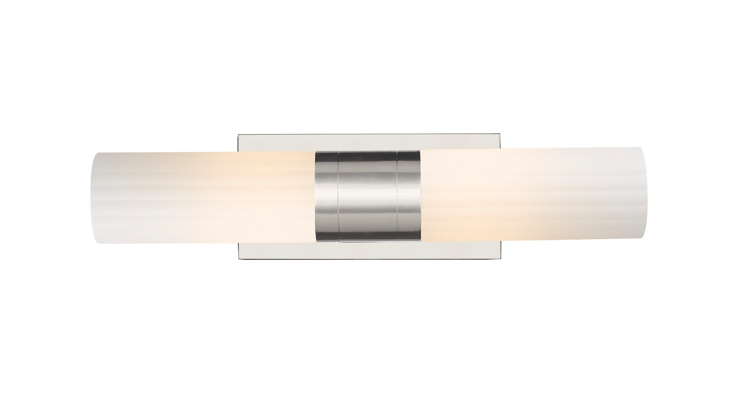 Two Light Bath Vanity by Innovations - Downtown Urban Collection, Satin Nickel Finish - 429-2WL-SN-G429-8WH