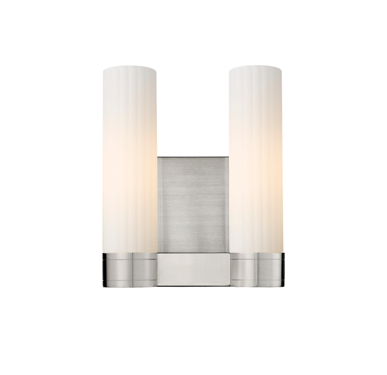 Two Light Bath Vanity by Innovations - Downtown Urban Collection, Satin Nickel Finish - 429-2W-SN-G429-11WH
