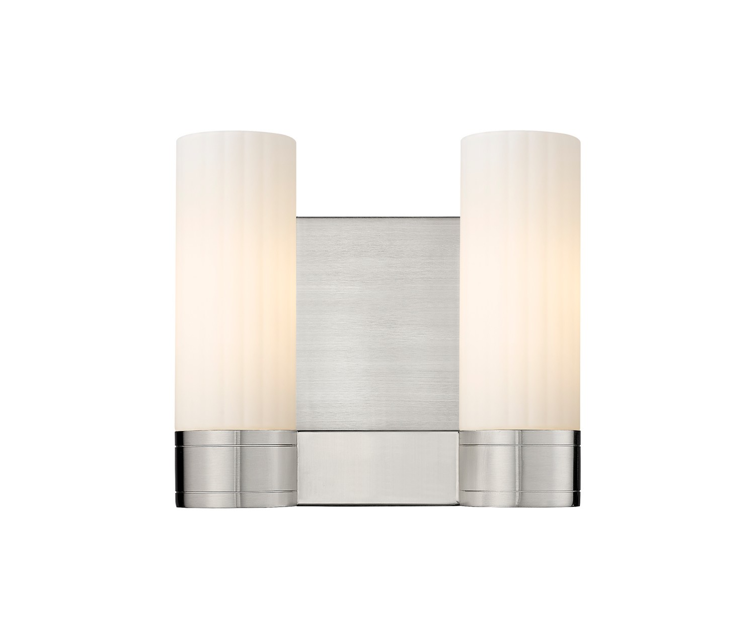 Two Light Bath Vanity by Innovations - Downtown Urban Collection, Satin Nickel Finish - 429-2W-SN-G429-8WH