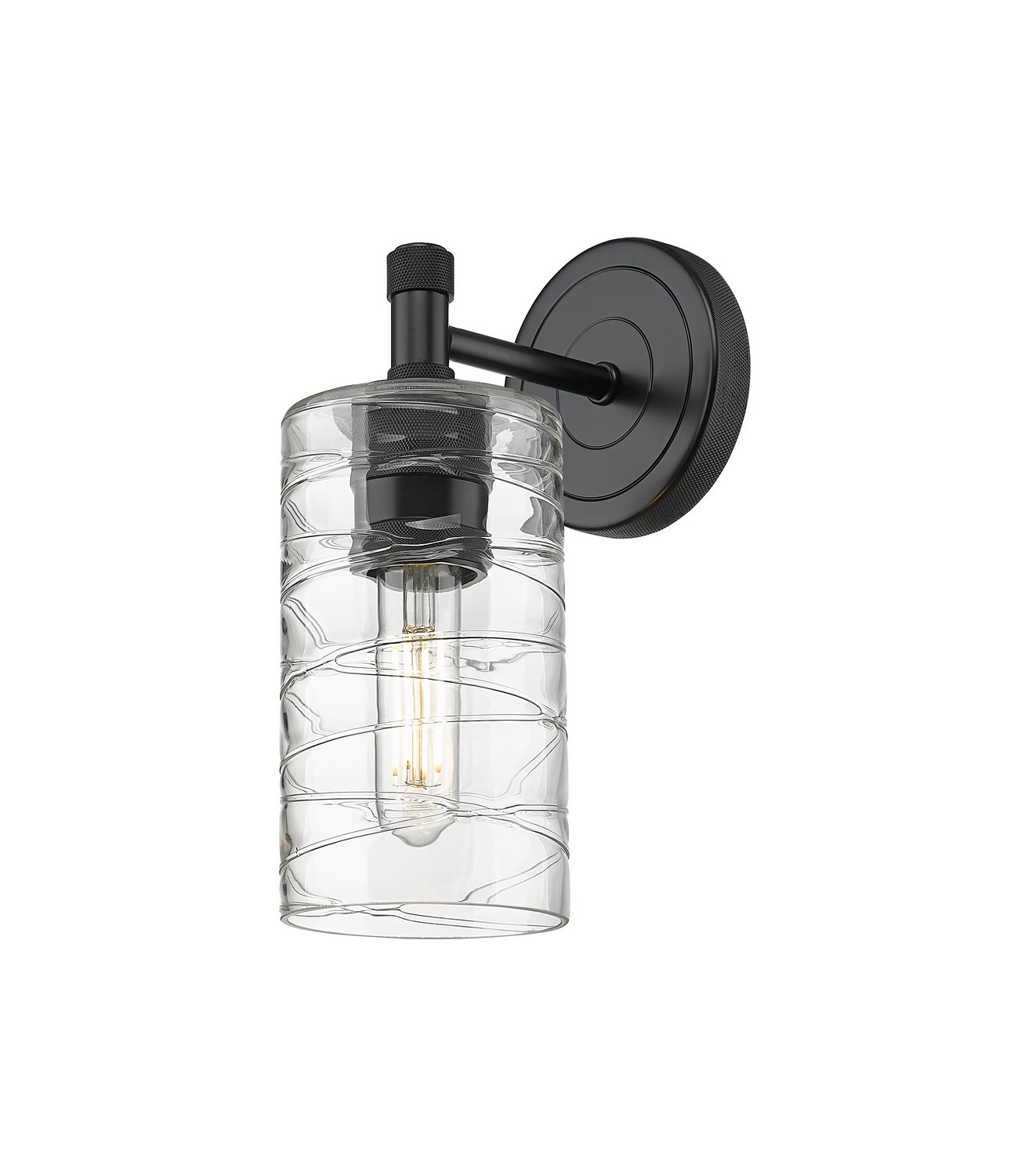 One Light Wall Sconce by Innovations - Downtown Urban Collection, Matte Black Finish - 434-1W-BK-G434-7DE