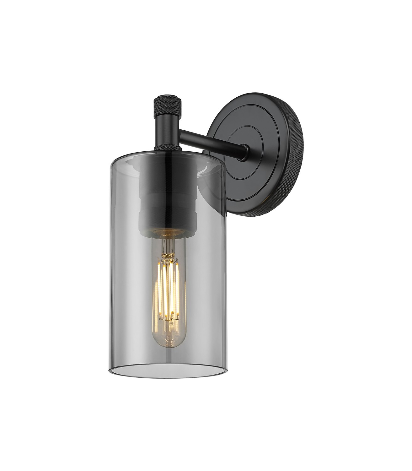 One Light Wall Sconce by Innovations - Downtown Urban Collection, Matte Black Finish - 434-1W-BK-G434-7SM