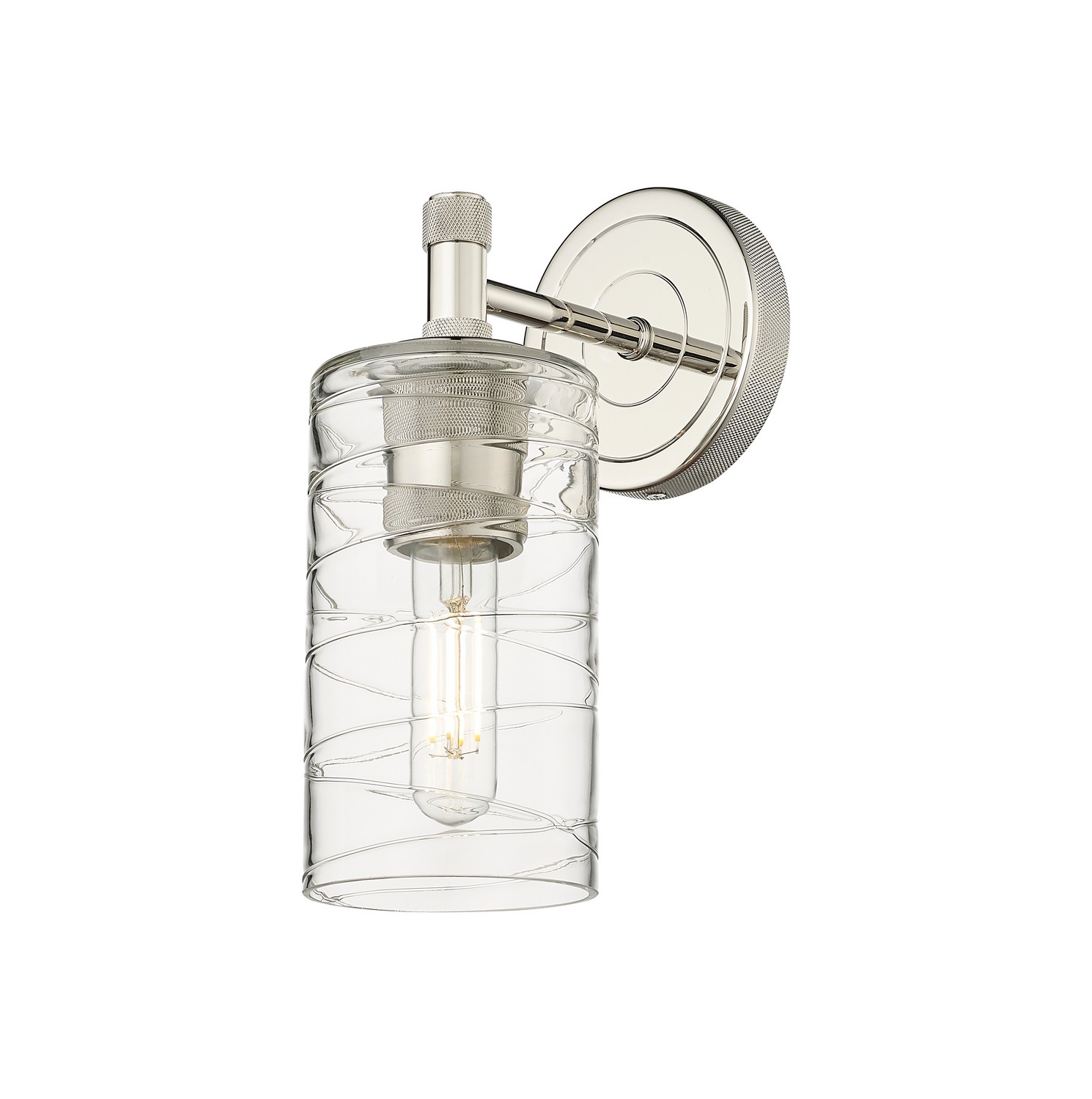 One Light Wall Sconce by Innovations - Downtown Urban Collection, Polished Nickel Finish - 434-1W-PN-G434-7DE