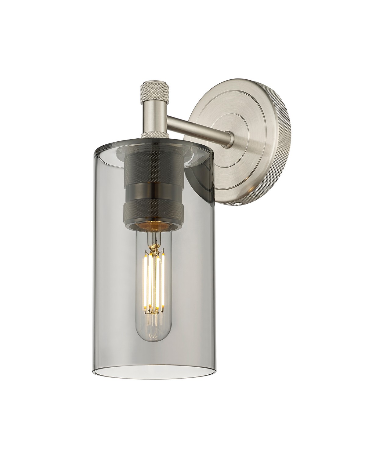One Light Wall Sconce by Innovations - Downtown Urban Collection, Satin Nickel Finish - 434-1W-SN-G434-7SM