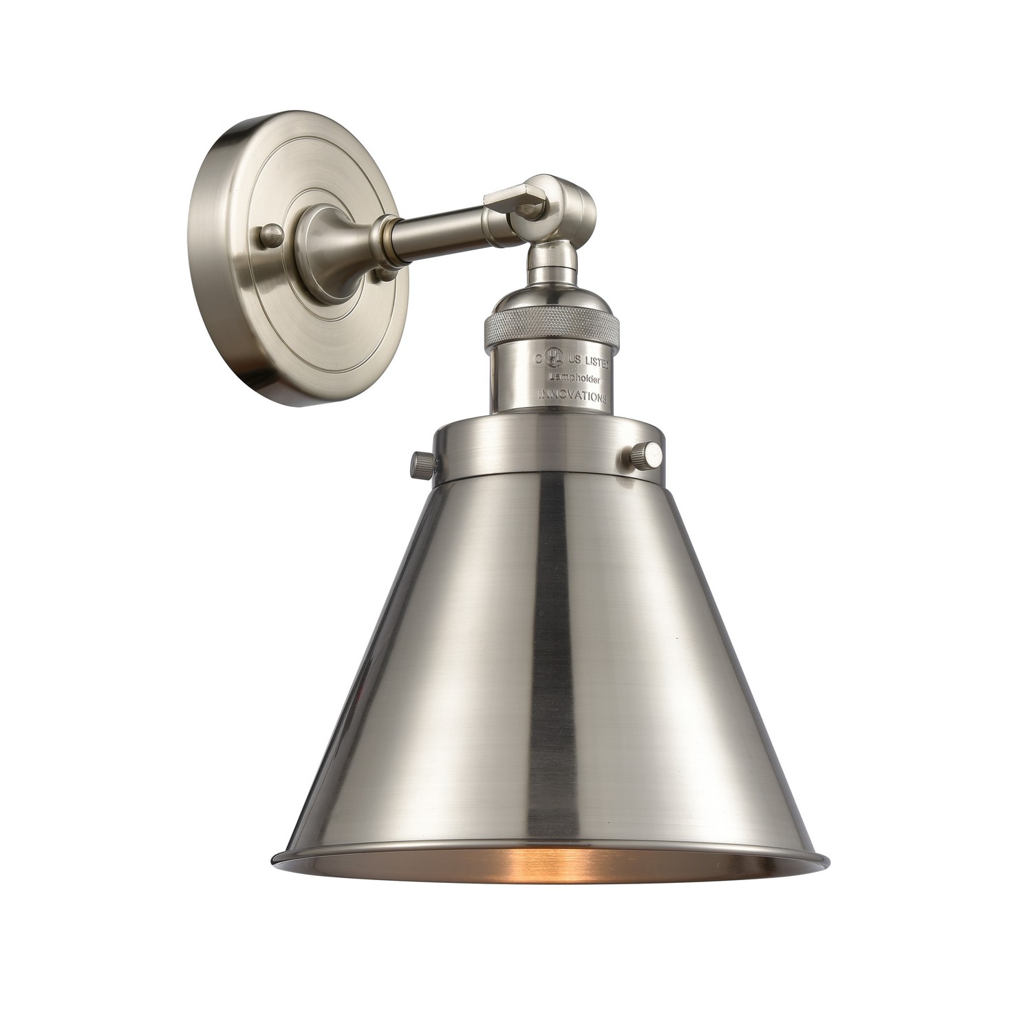 LED Wall Sconce by Innovations - Franklin Restoration Collection, Brushed Satin Nickel Finish - 203SW-SN-M13-SN-LED