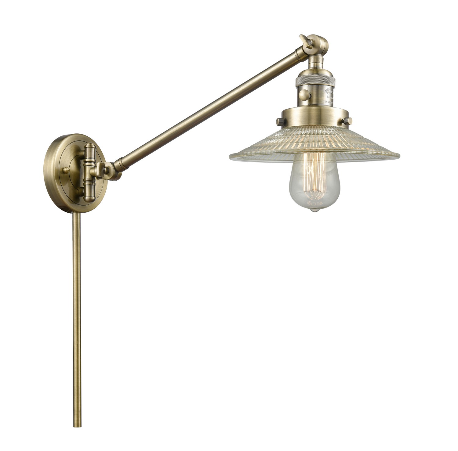 LED Swing Arm by Innovations - Franklin Restoration Collection, Antique Brass Finish - 237-AB-G2-LED