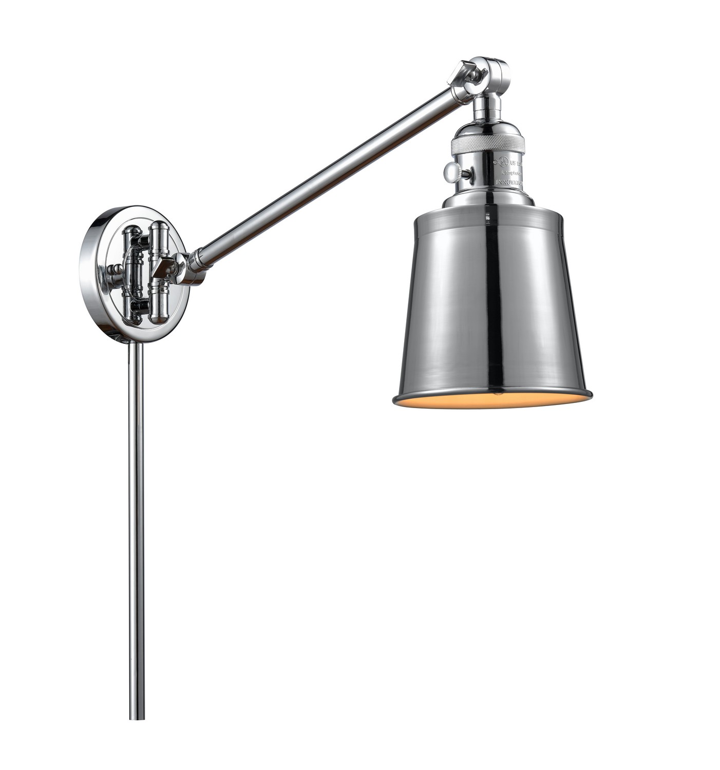 LED Swing Arm by Innovations - Franklin Restoration Collection, Polished Chrome Finish - 237-PC-M9-PC-LED