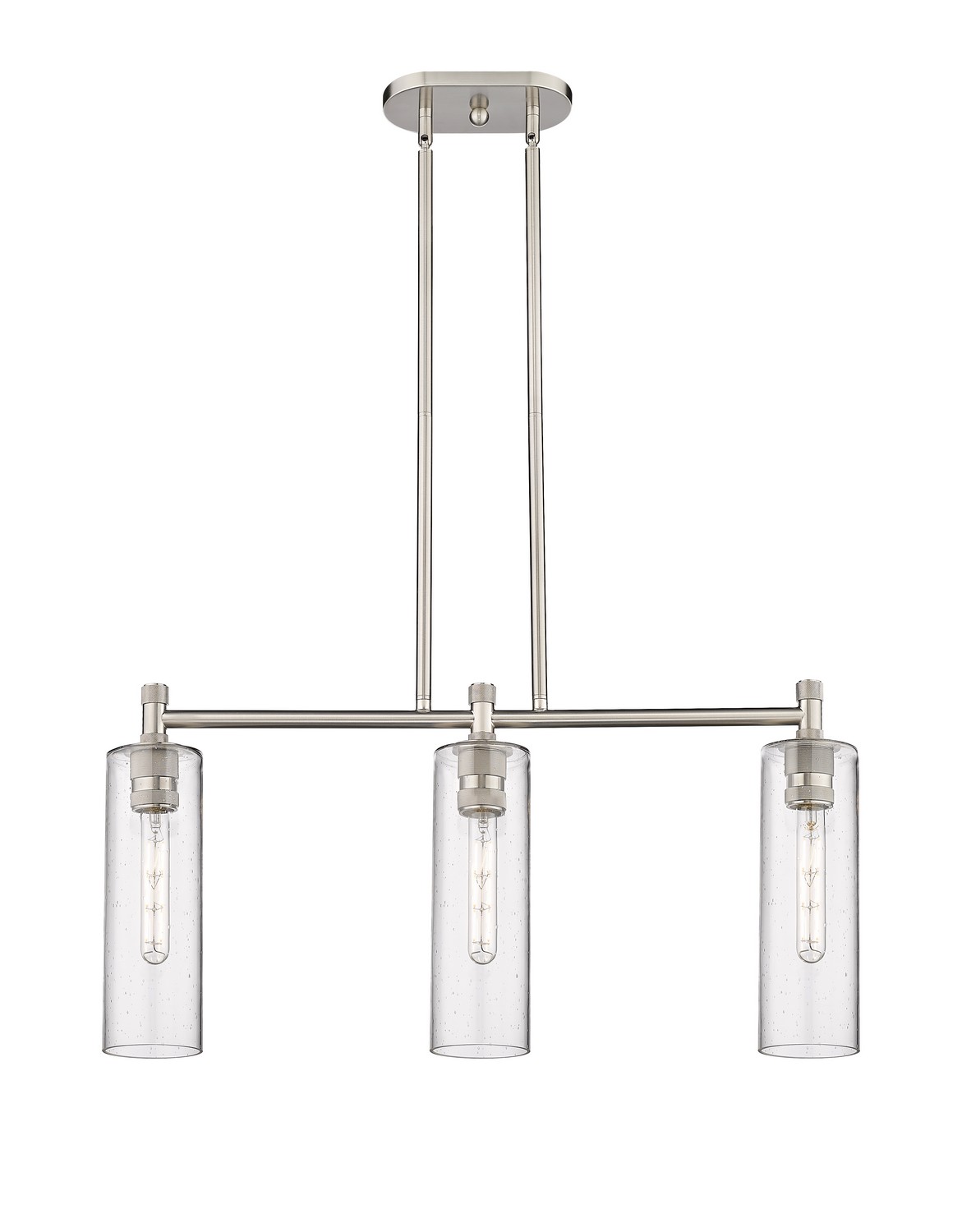 Three Light Island Pendant by Innovations - Downtown Urban Collection, Polished Nickel Finish - 434-3I-PN-G434-12SDY