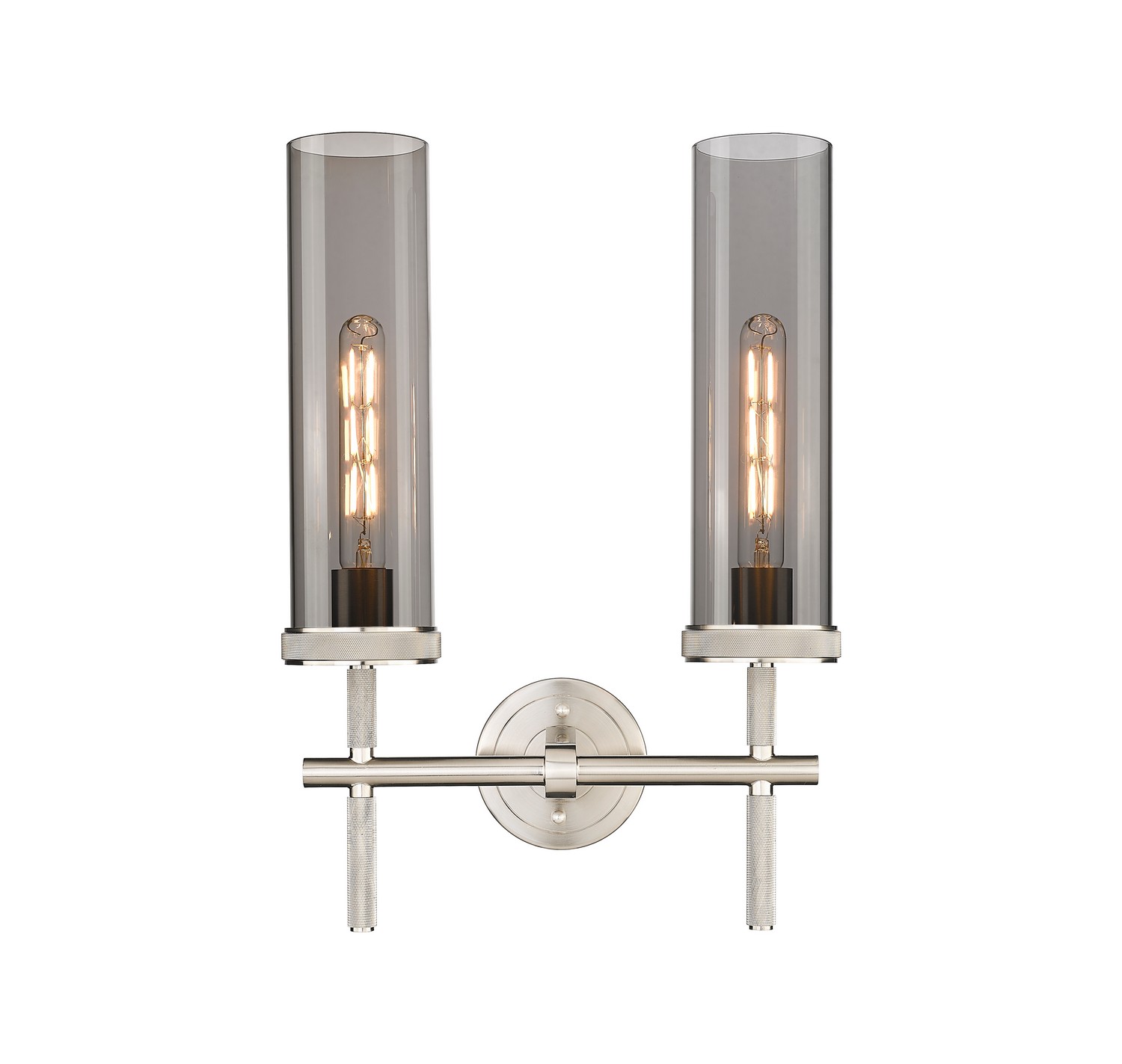 Two Light Bath Vanity by Innovations - Downtown Urban Collection, Satin Nickel Finish - 471-2W-SN-G471-12SM