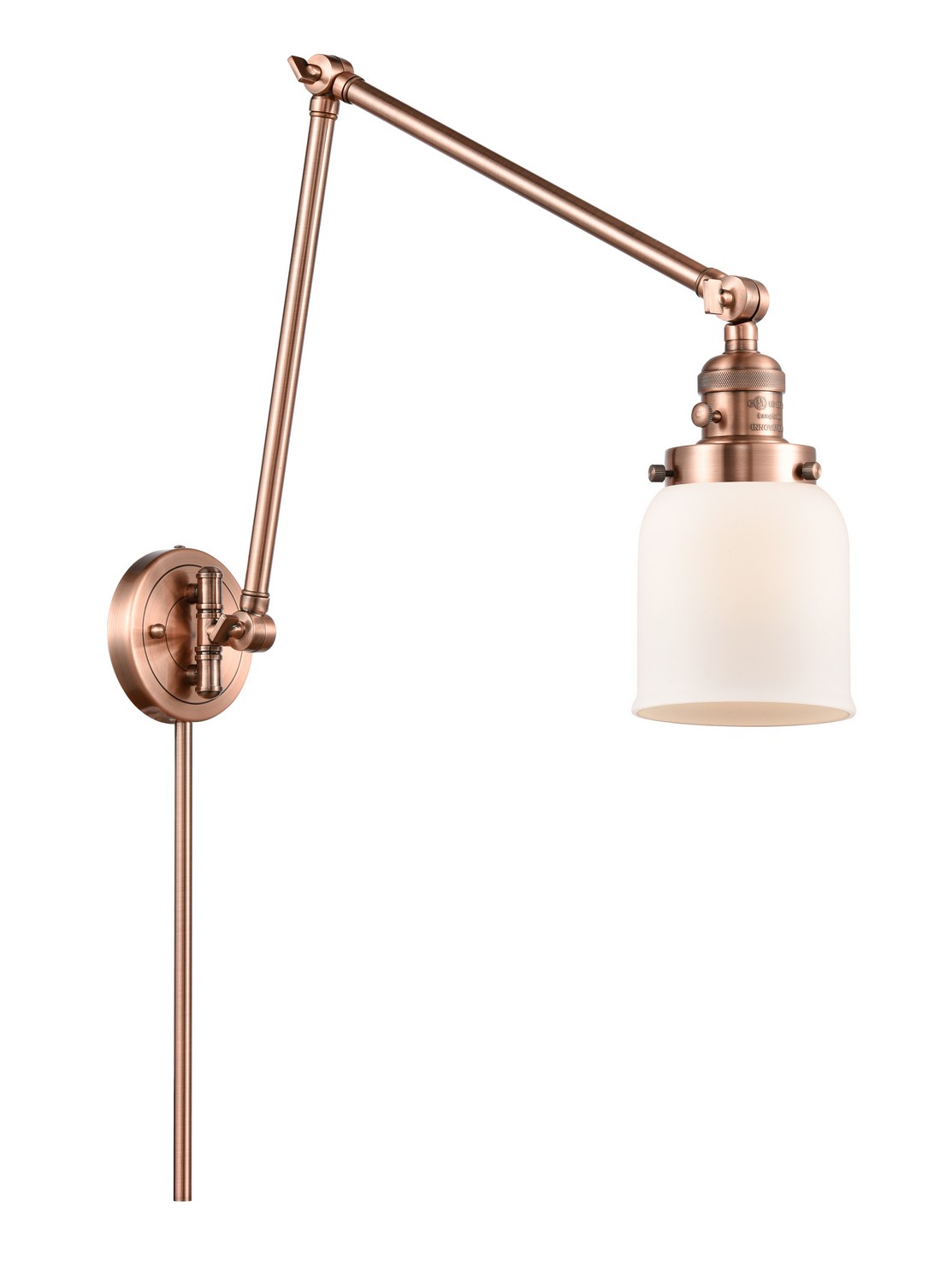 LED Swing Arm by Innovations - Franklin Restoration Collection, Antique Copper Finish - 238-AC-G51-LED