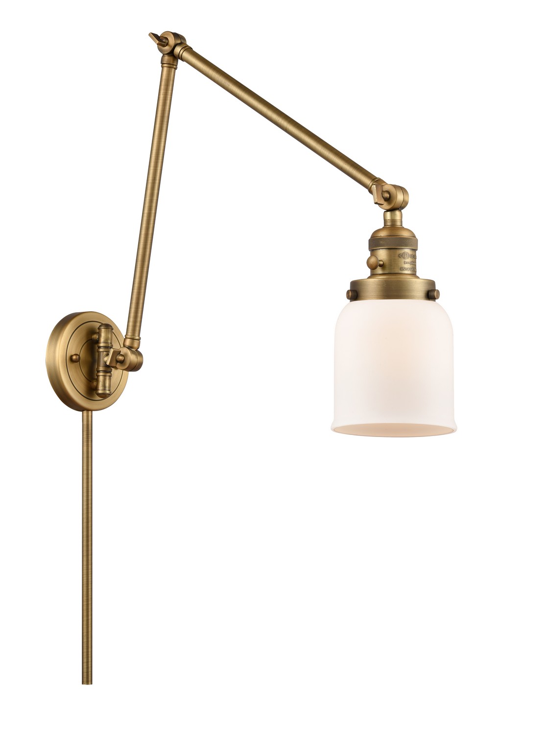 LED Swing Arm by Innovations - Franklin Restoration Collection, Brushed Brass Finish - 238-BB-G51-LED