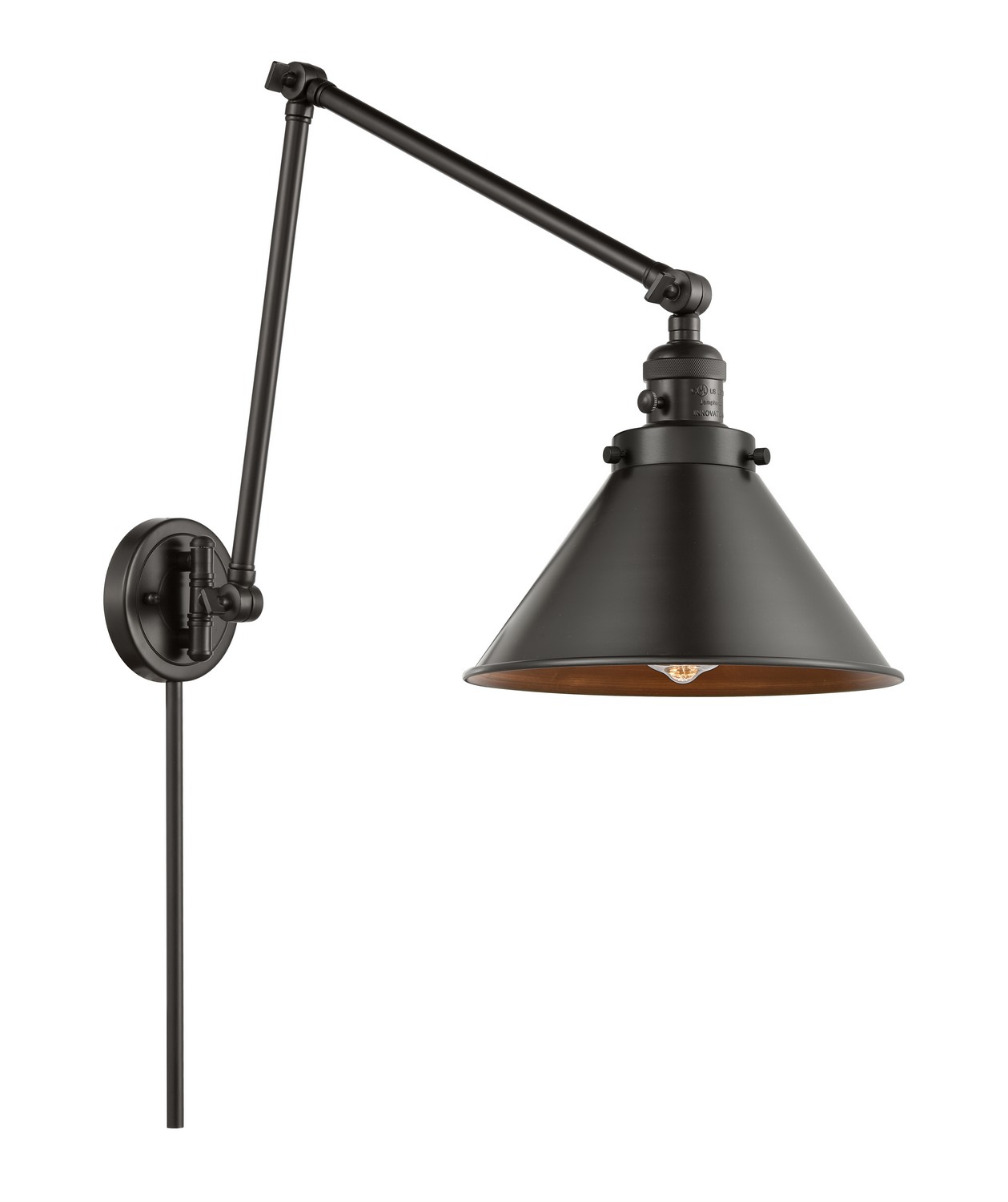 LED Swing Arm by Innovations - Franklin Restoration Collection, Oil Rubbed Bronze Finish - 238-OB-M10-OB-LED