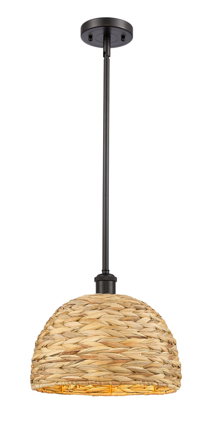One Light Mini Pendant by Innovations - Ballston Collection, Oil Rubbed Bronze Finish - 516-1S-OB-RBD-12-NAT