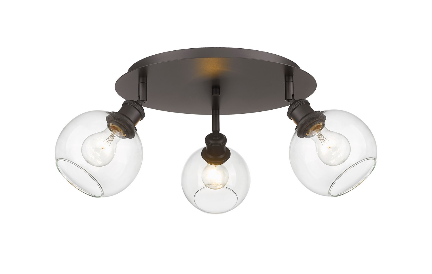 Three Light Semi-Flush Mount by Innovations - Ballston Collection, Oil Rubbed Bronze Finish - 516-3C-OB-G122-6