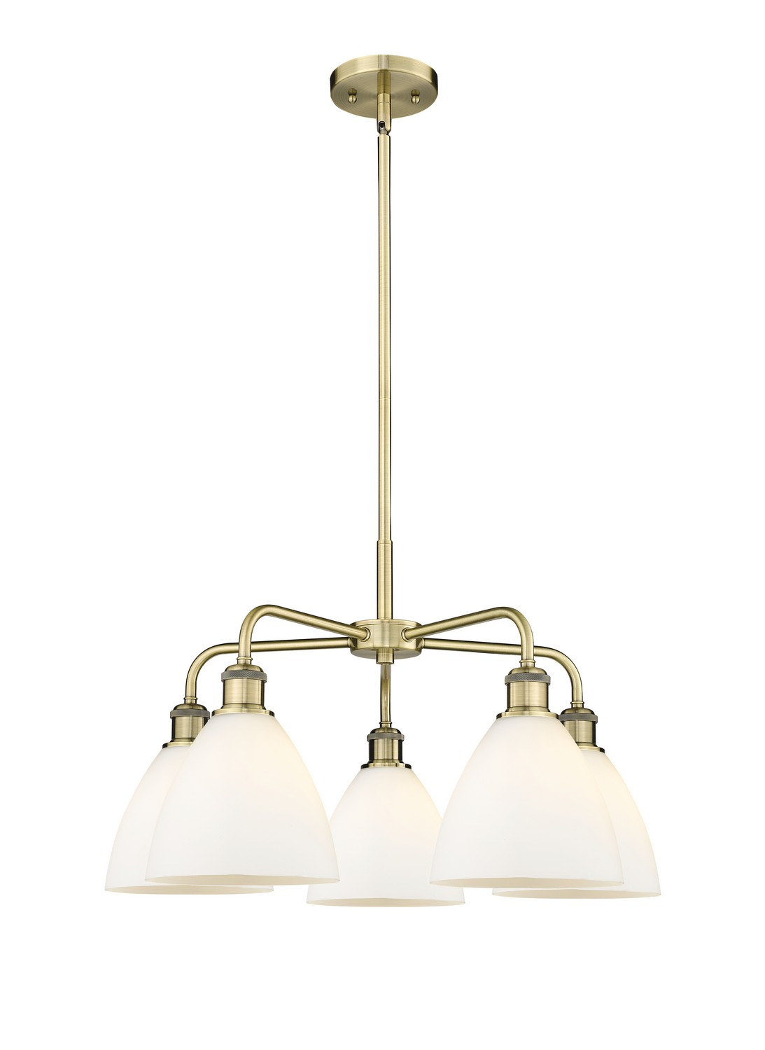 Five Light Chandelier by Innovations - Ballston Collection, Antique Brass Finish - 516-5CR-AB-GBD-751
