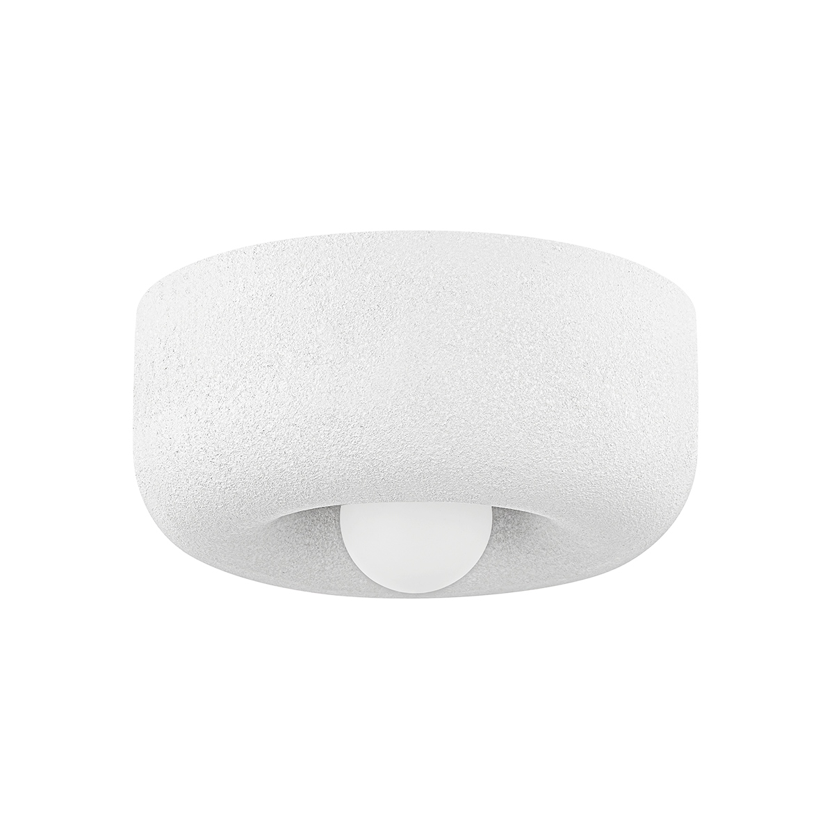 Photos - Chandelier / Lamp Wide Mitzi Aged Brass Textured White One Light Flush Mount from the Doris Collection H799501-AGB/CTW 