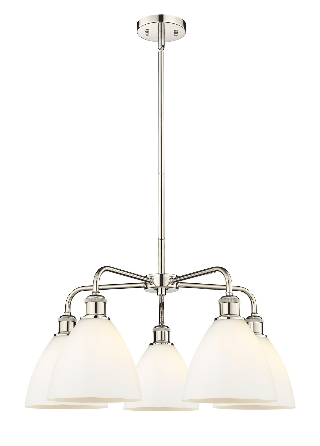 Five Light Chandelier by Innovations - Ballston Collection, Polished Nickel Finish - 516-5CR-PN-GBD-751