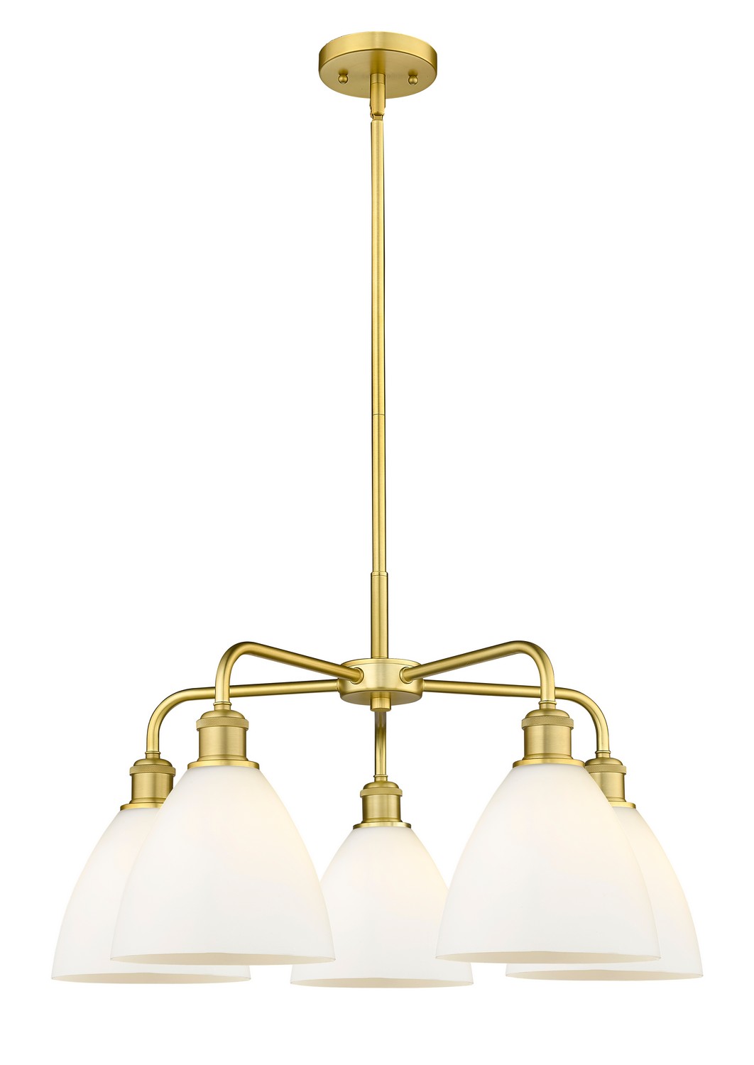Five Light Chandelier by Innovations - Ballston Collection, Satin Gold Finish - 516-5CR-SG-GBD-751