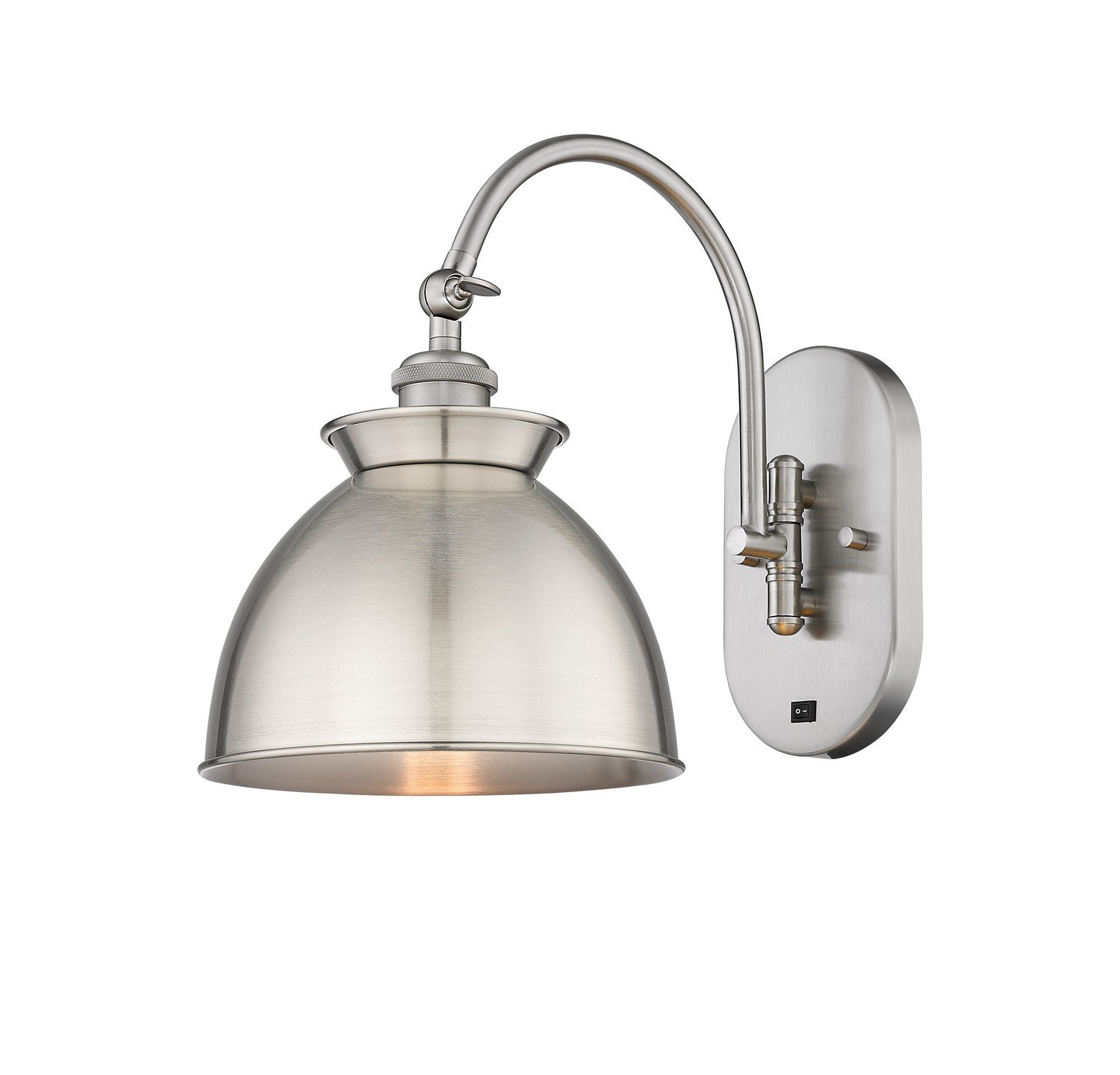 One Light Swing Arm by Innovations - Ballston Collection, Brushed Satin Nickel Finish - 518-1W-SN-M14-SN
