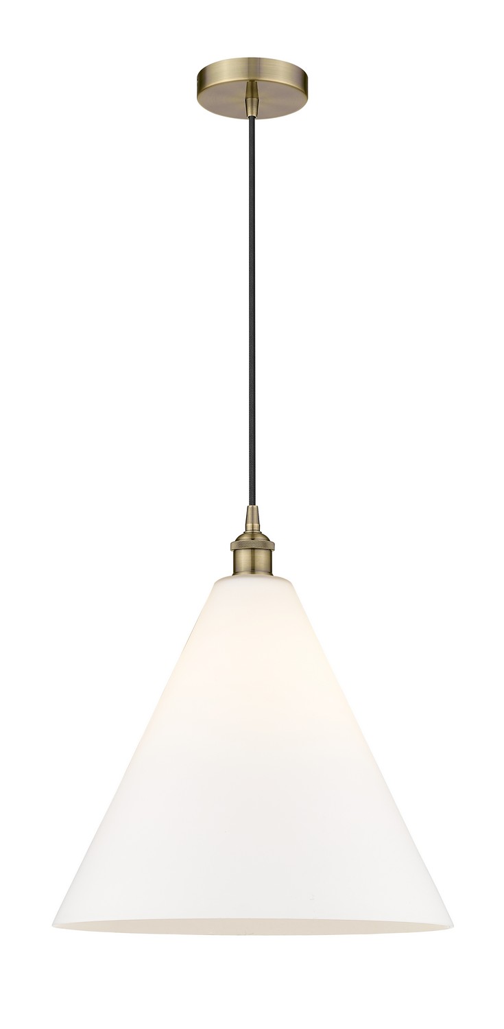 One Light Mini Pendant by Innovations - Edison Collection, Antique Brass Finish - 616-1P-AB-GBC-161