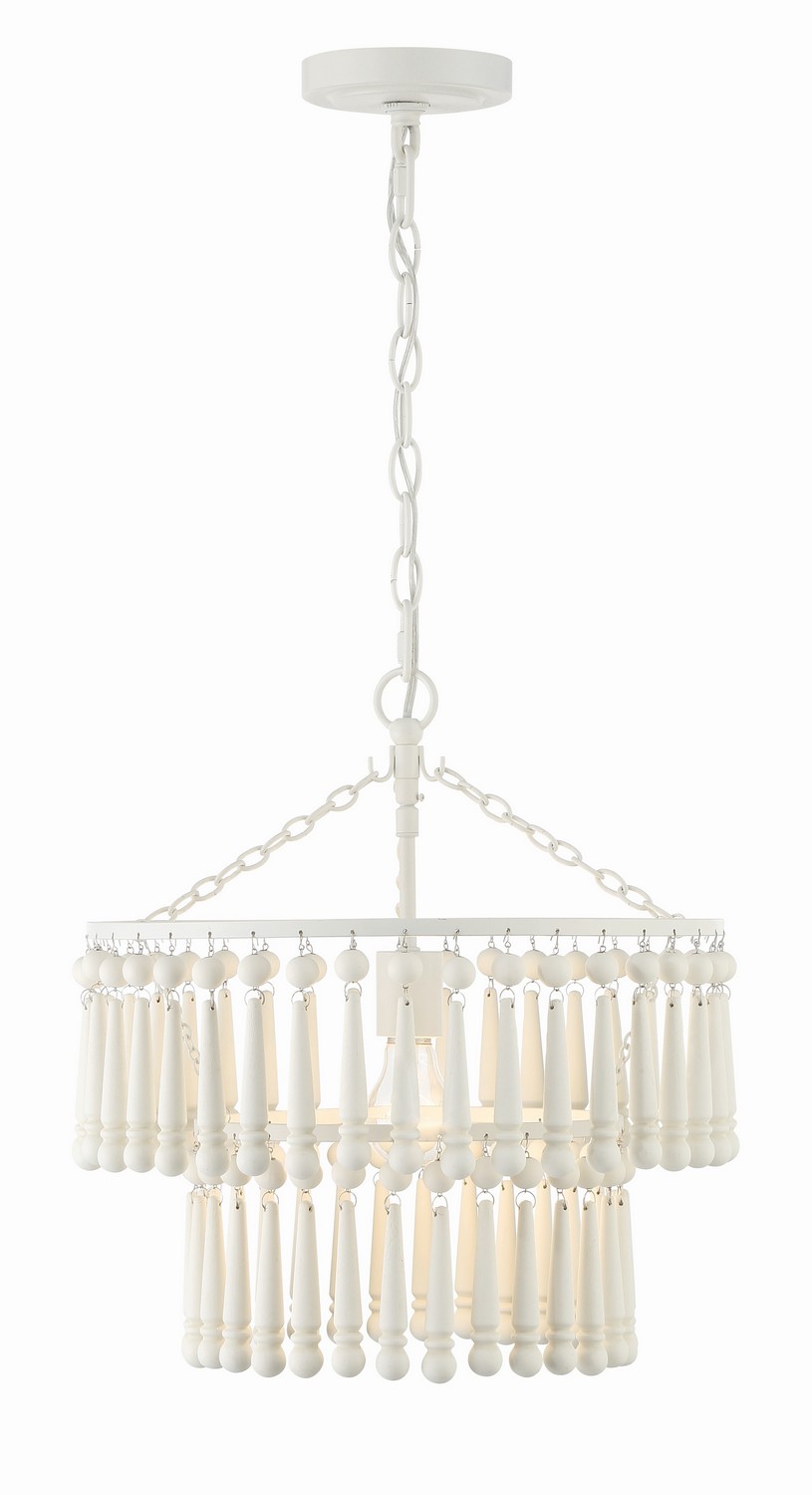 Crystorama Tiana One Light Pendant in Matte White - TIA-7100-MT