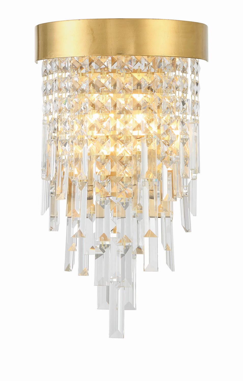 Crystorama Winfield Two Light Wall Sconce in Antique Gold - WIN-212-GA-CL-MWP