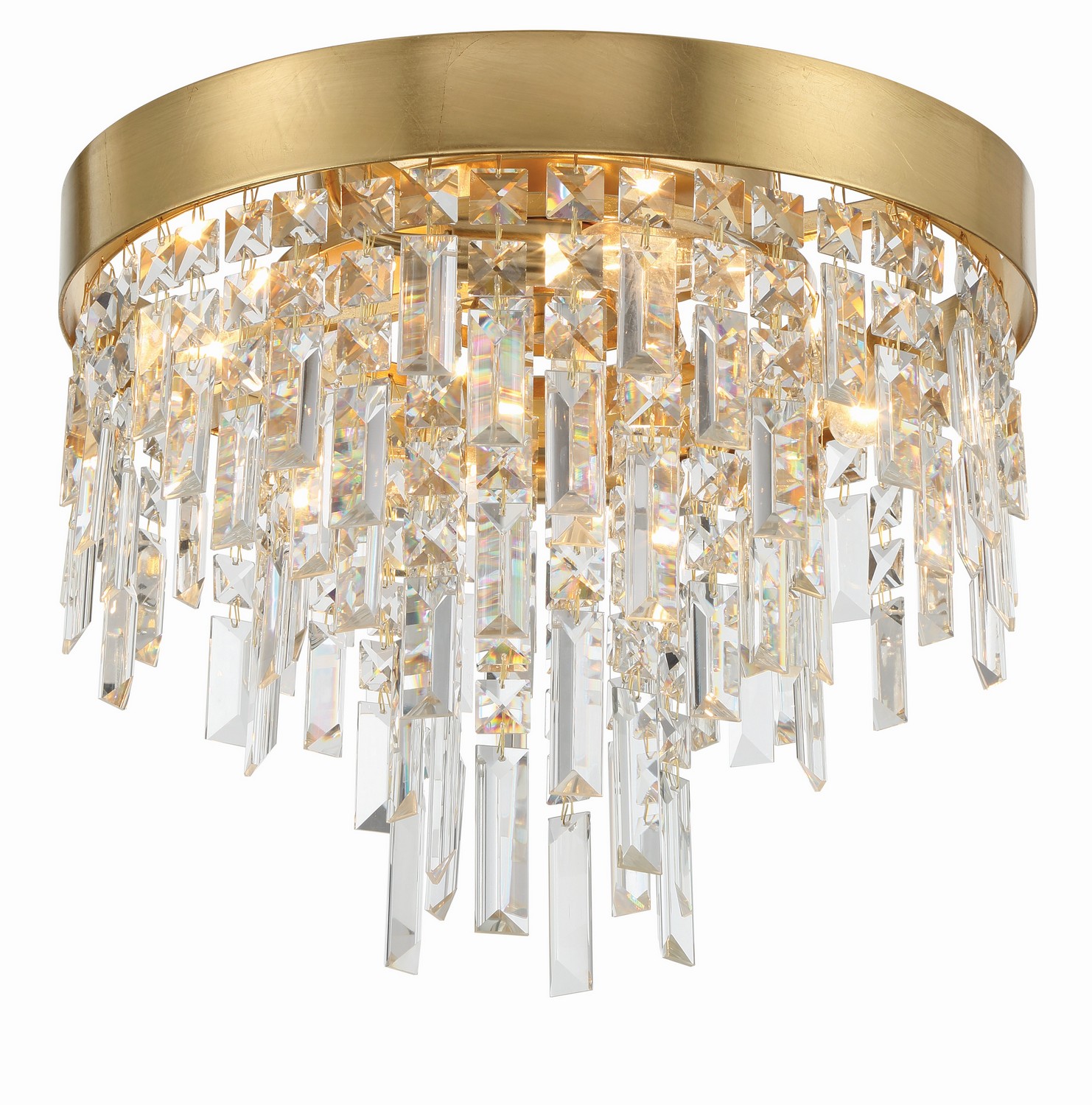 Crystorama Winfield Four Light Flush Mount in Antique Gold - WIN-213-GA-CL-MWP