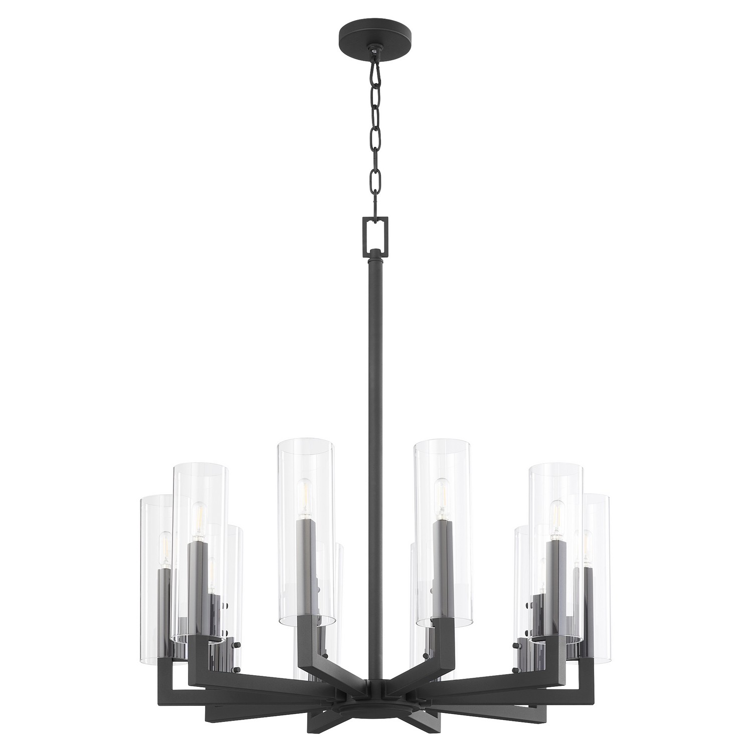 Photos - Chandelier / Lamp Quorum International Textured Black Ten Light Chandelier from the Harbin Collection 6277-10-69