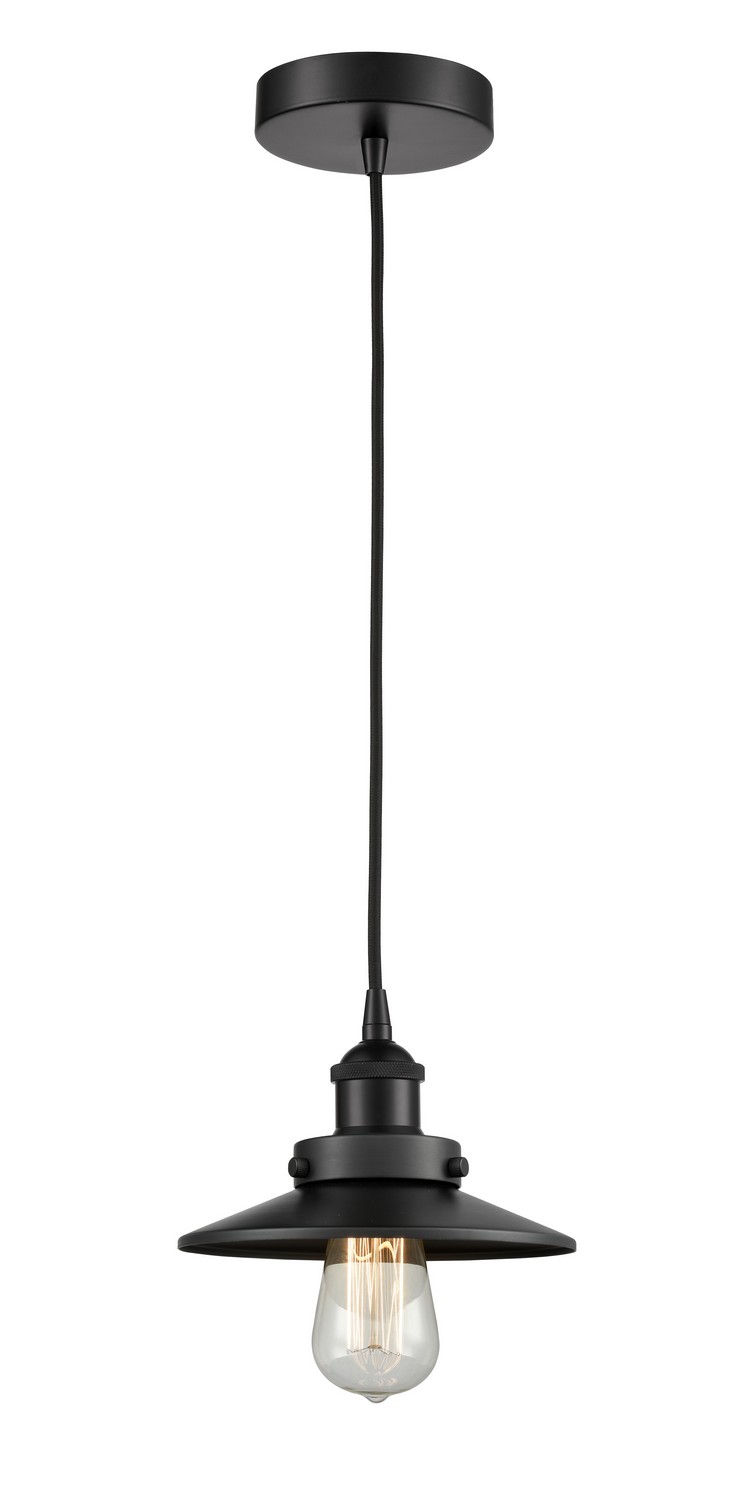 One Light Mini Pendant by Innovations - Edison Collection, Matte Black Finish - 616-1PH-BK-M6-BK