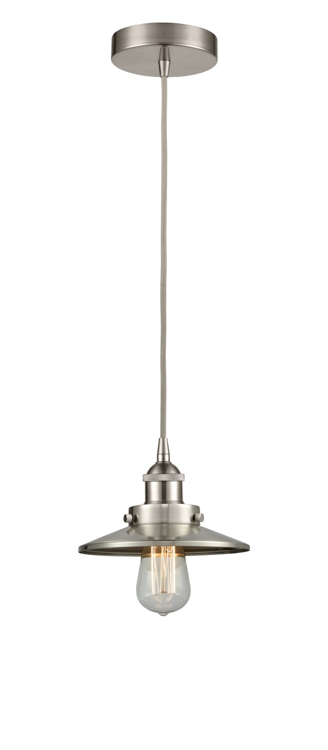 One Light Mini Pendant by Innovations - Edison Collection, Satin Nickel Finish - 616-1PH-SN-M2-SN