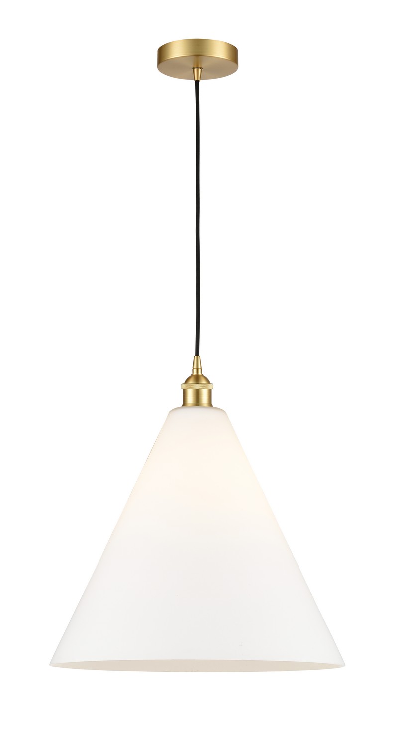 One Light Mini Pendant by Innovations - Edison Collection, Satin Gold Finish - 616-1P-SG-GBC-161