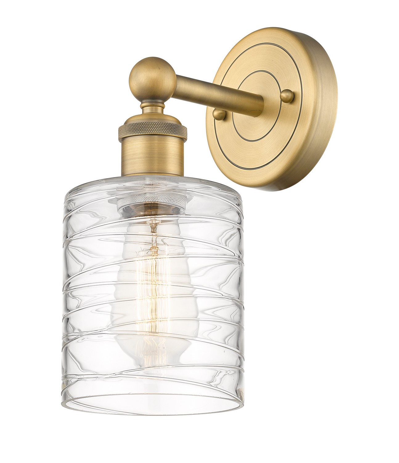 One Light Wall Sconce by Innovations - Edison Collection, Brushed Brass Finish - 616-1W-BB-G1113