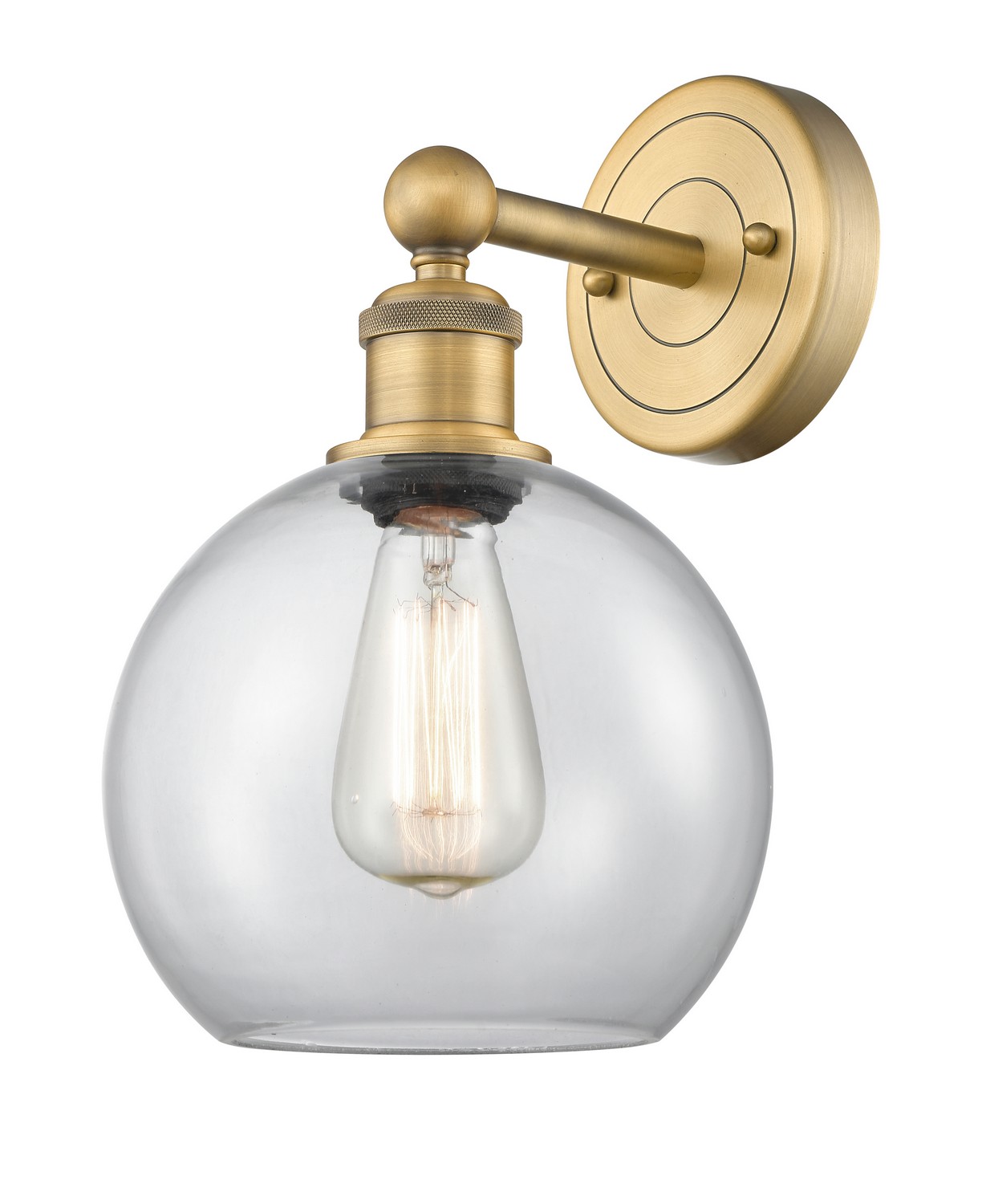 One Light Wall Sconce by Innovations - Edison Collection, Brushed Brass Finish - 616-1W-BB-G122-8