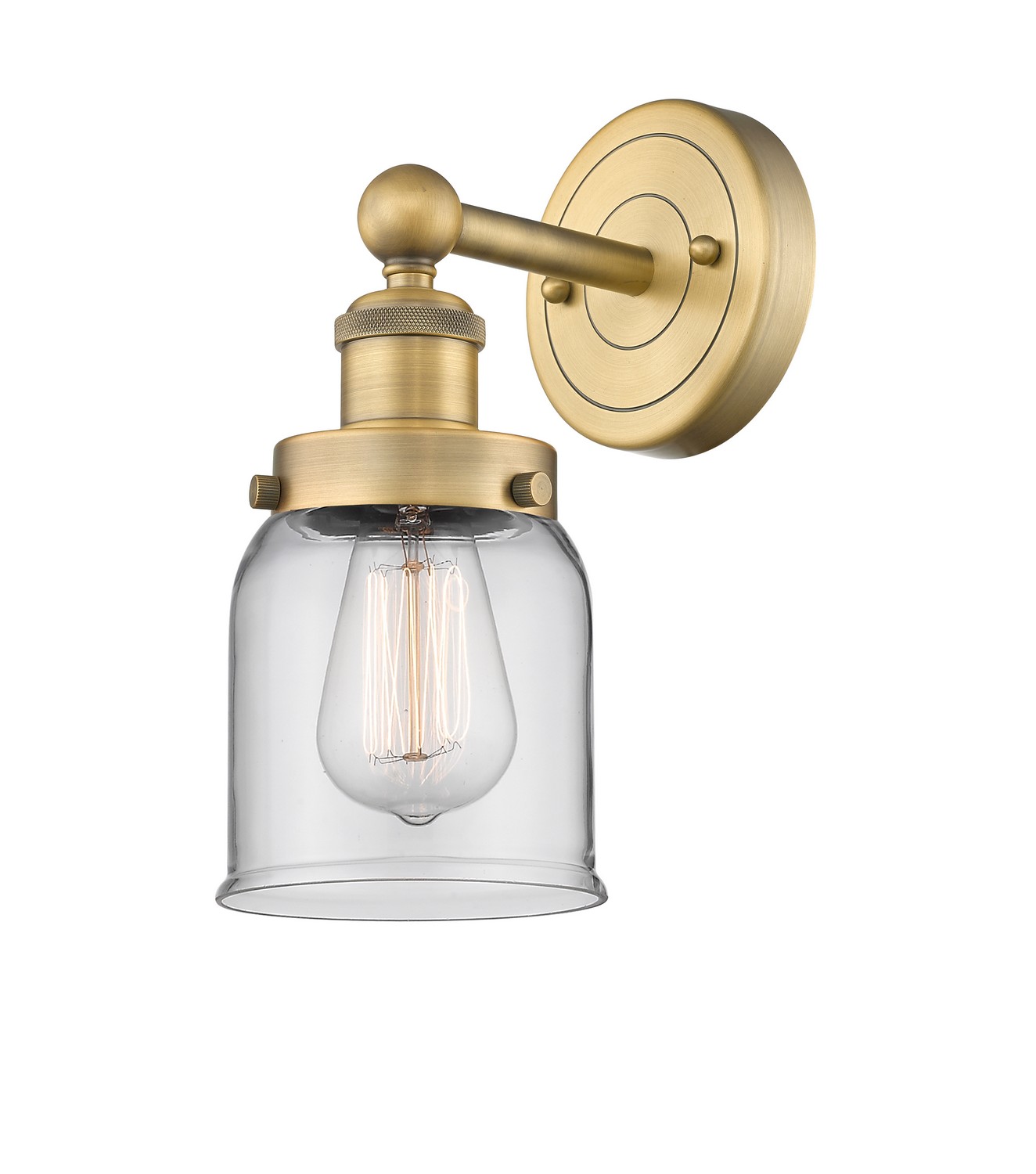 One Light Wall Sconce by Innovations - Edison Collection, Brushed Brass Finish - 616-1W-BB-G52