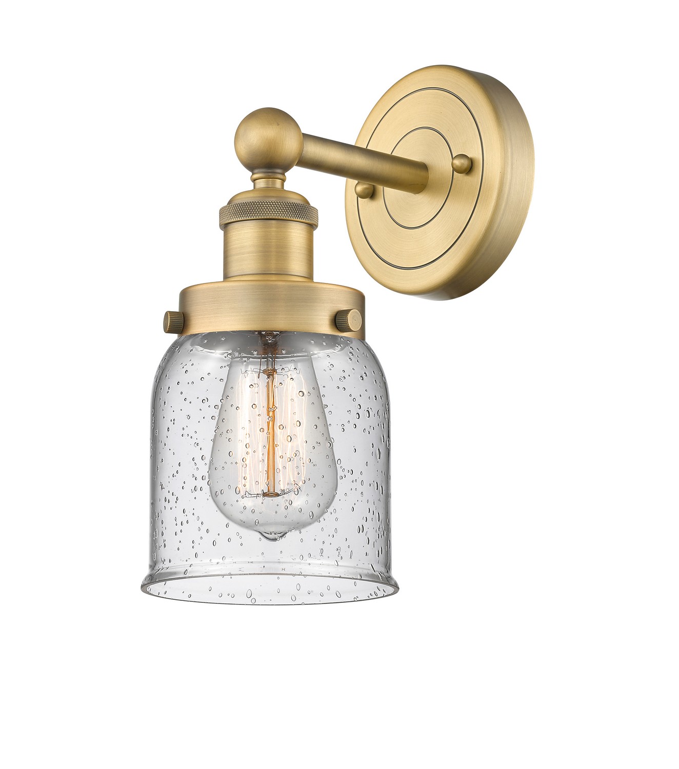 One Light Wall Sconce by Innovations - Edison Collection, Brushed Brass Finish - 616-1W-BB-G54
