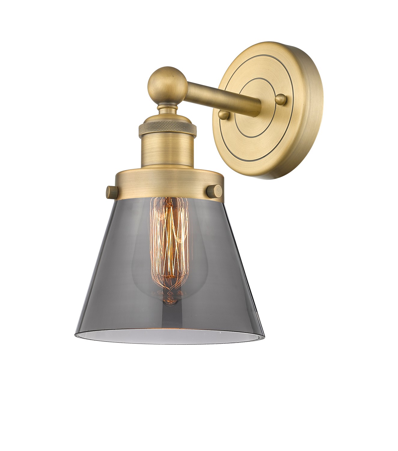One Light Wall Sconce by Innovations - Edison Collection, Brushed Brass Finish - 616-1W-BB-G63