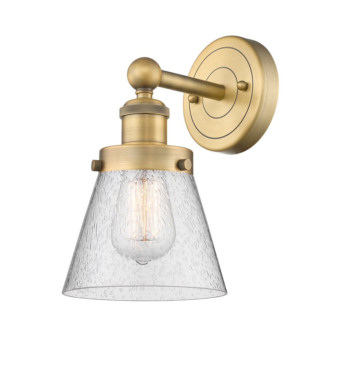 One Light Wall Sconce by Innovations - Edison Collection, Brushed Brass Finish - 616-1W-BB-G64