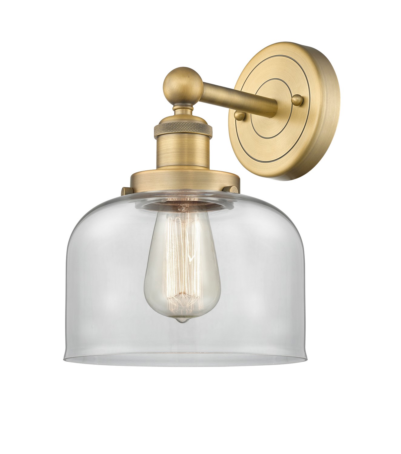 One Light Wall Sconce by Innovations - Edison Collection, Brushed Brass Finish - 616-1W-BB-G72