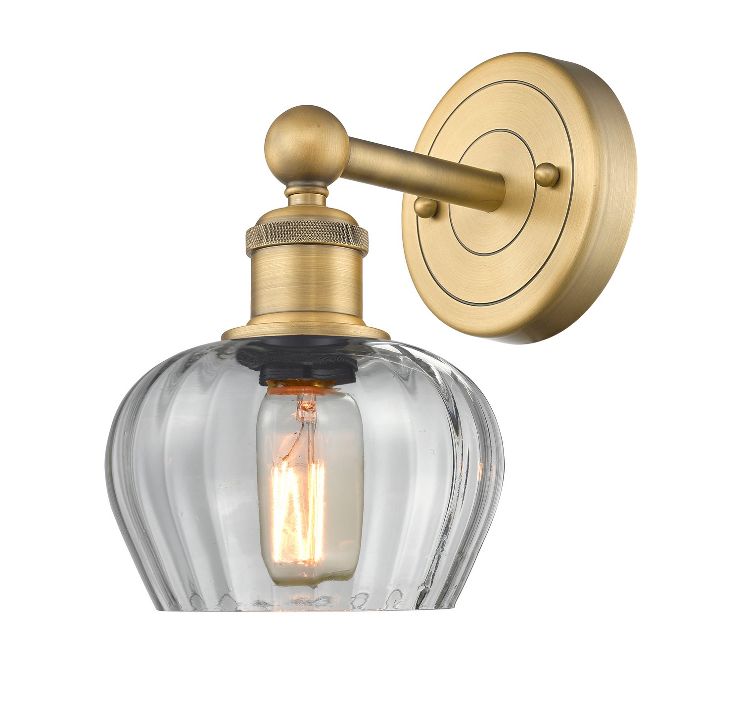 One Light Wall Sconce by Innovations - Edison Collection, Brushed Brass Finish - 616-1W-BB-G92