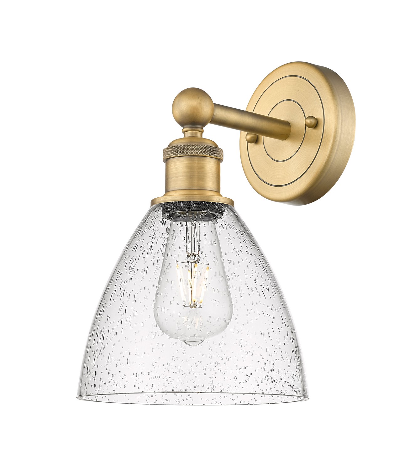 One Light Wall Sconce by Innovations - Edison Collection, Brushed Brass Finish - 616-1W-BB-GBD-754