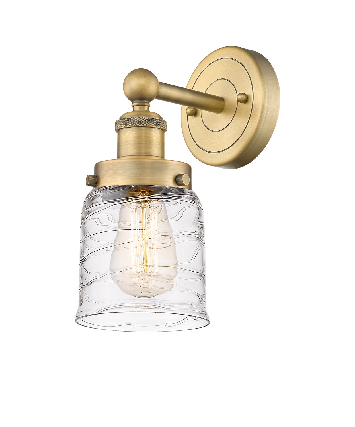 One Light Wall Sconce by Innovations - Edison Collection, Brushed Brass Finish - 616-1W-BB-G513