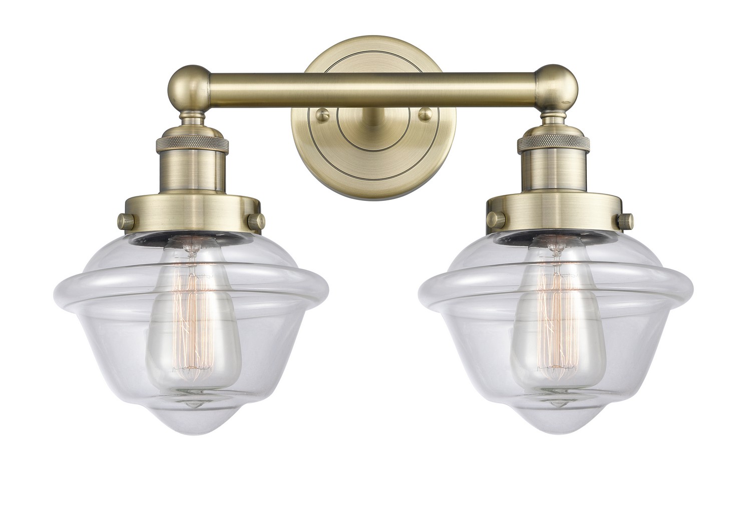 Two Light Bath Vanity by Innovations - Edison Collection, Antique Brass Finish - 616-2W-AB-G532