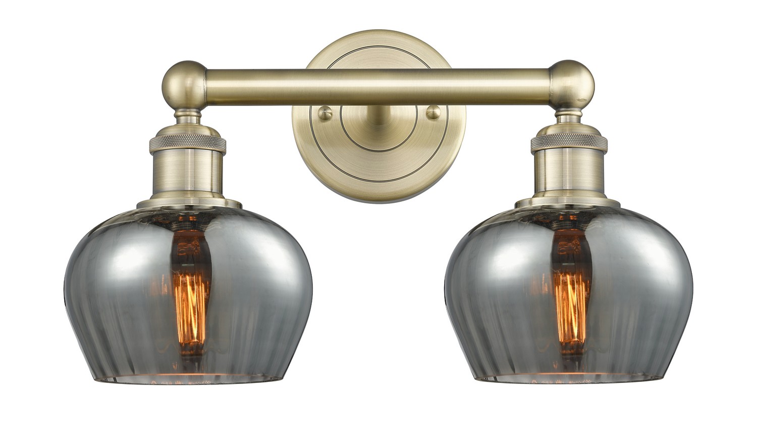 Two Light Bath Vanity by Innovations - Edison Collection, Antique Brass Finish - 616-2W-AB-G93