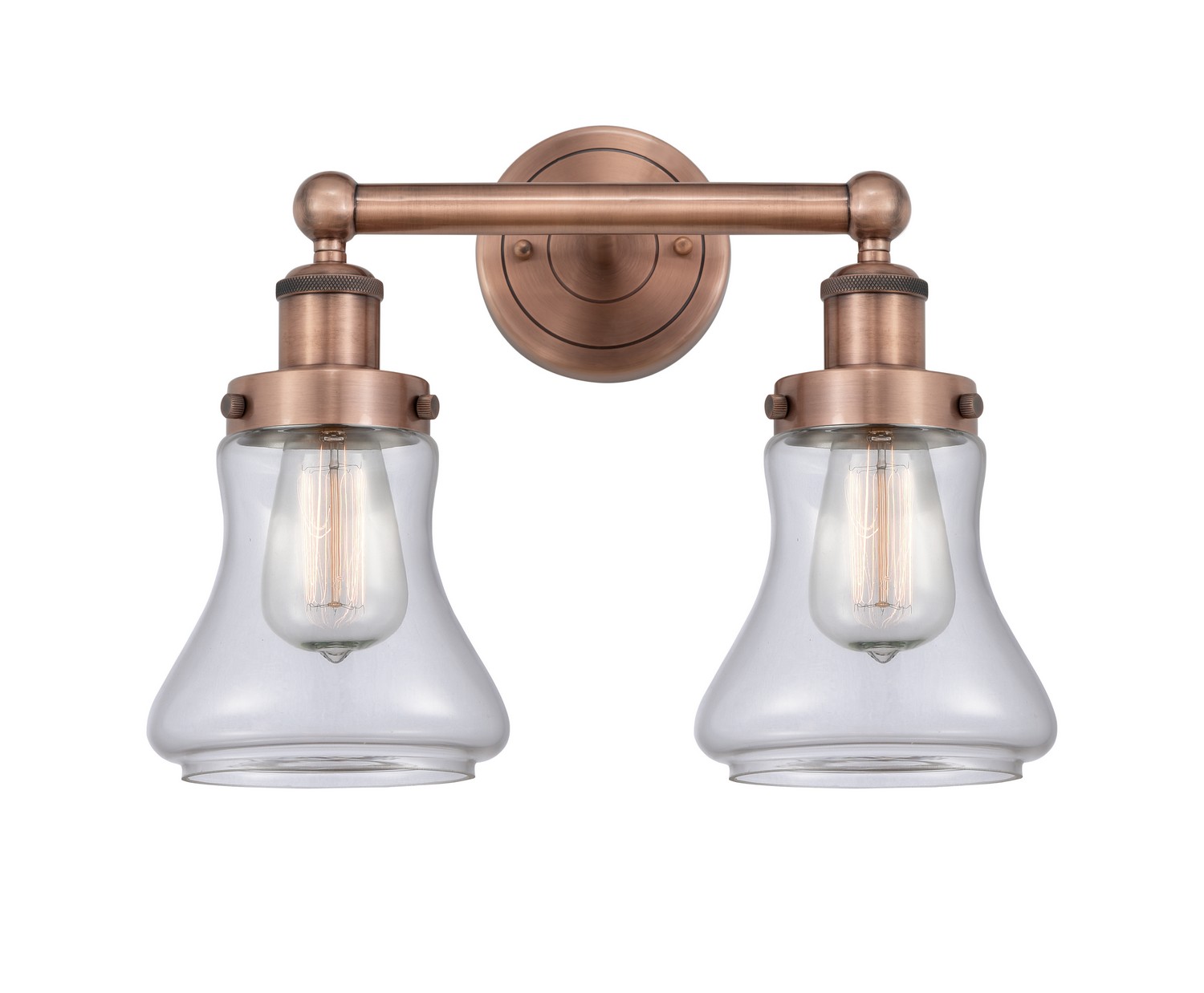 Two Light Bath Vanity by Innovations - Edison Collection, Antique Copper Finish - 616-2W-AC-G192