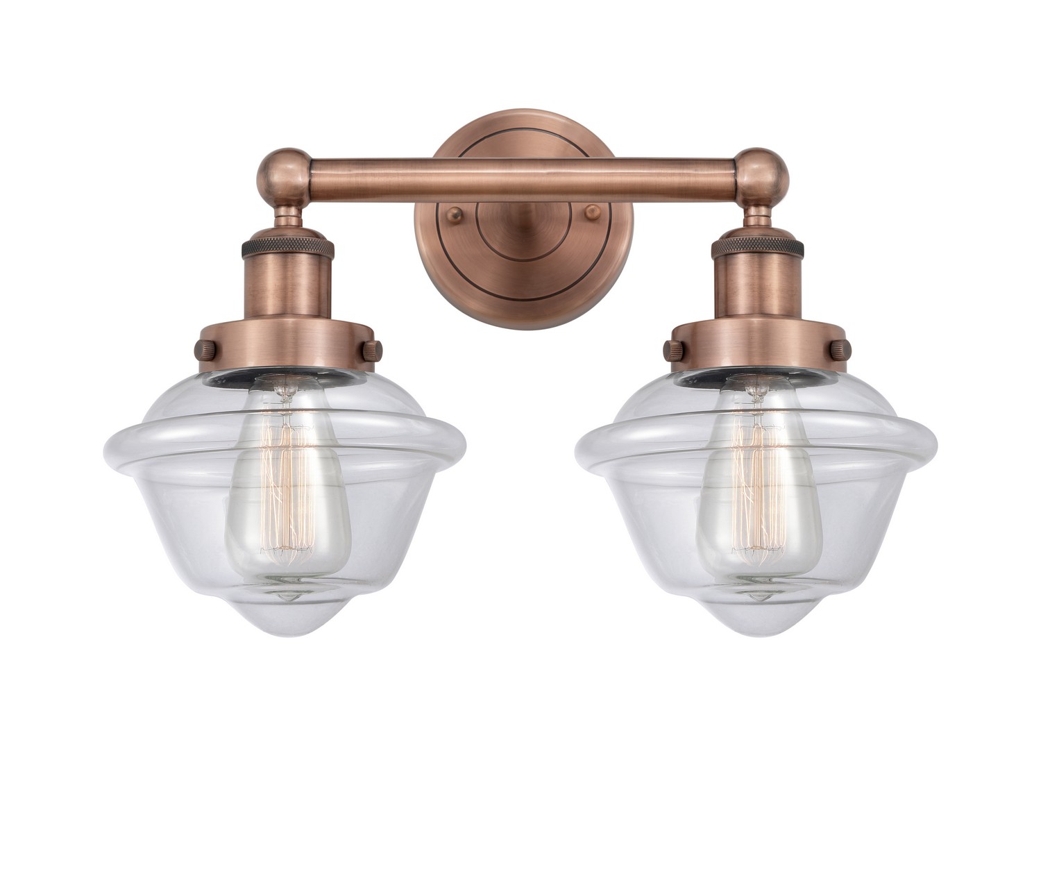 Two Light Bath Vanity by Innovations - Edison Collection, Antique Copper Finish - 616-2W-AC-G532