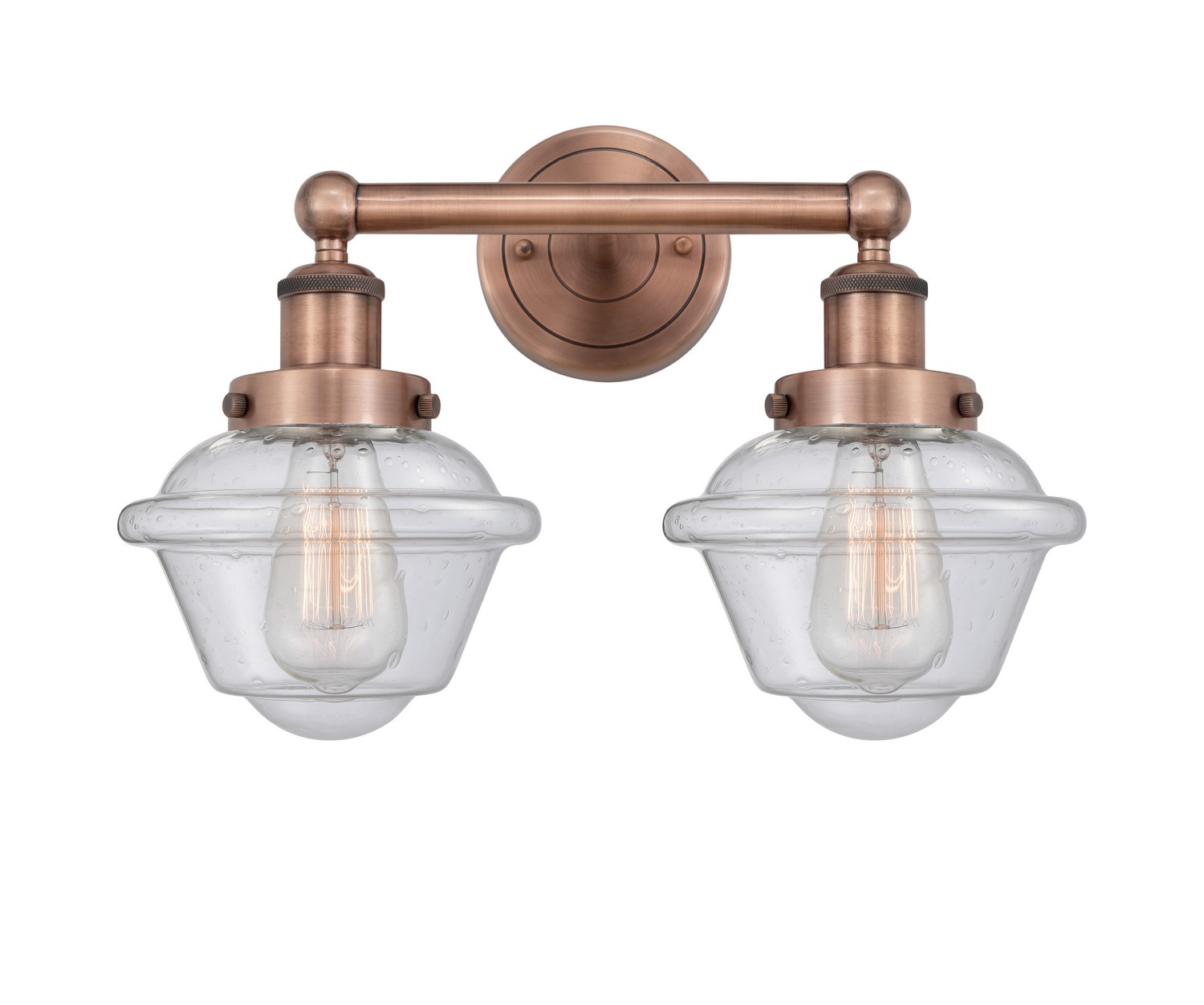 Two Light Bath Vanity by Innovations - Edison Collection, Antique Copper Finish - 616-2W-AC-G534