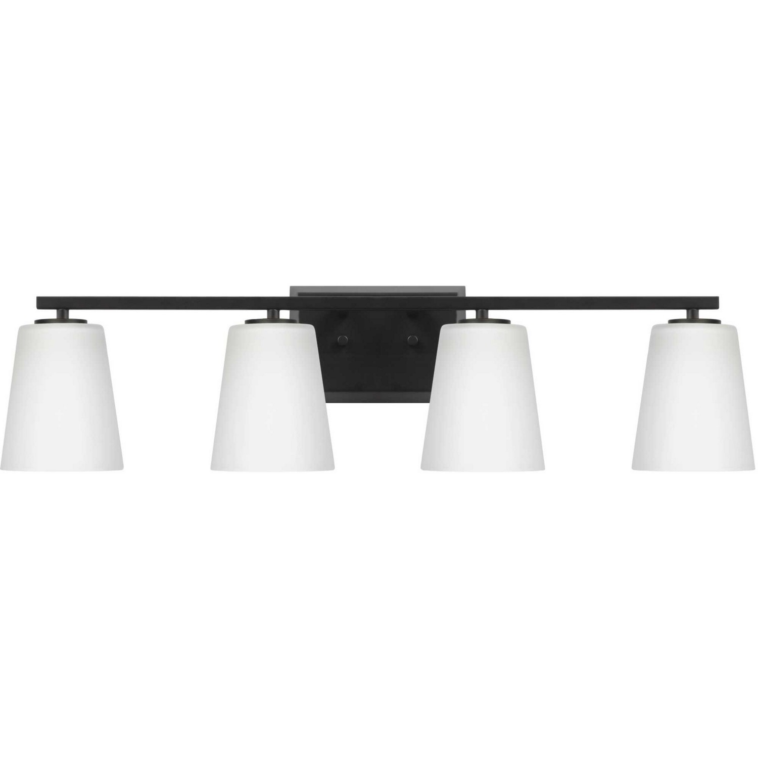 Photos - Chandelier / Lamp Progress Lighting Matte Black Bathroom Vanity Light from the Vertex Collection P300464-31M